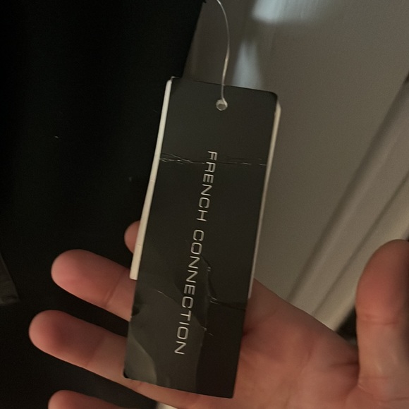 Faux Leather Panel Dress French connection NWT black - Picture 4 of 4